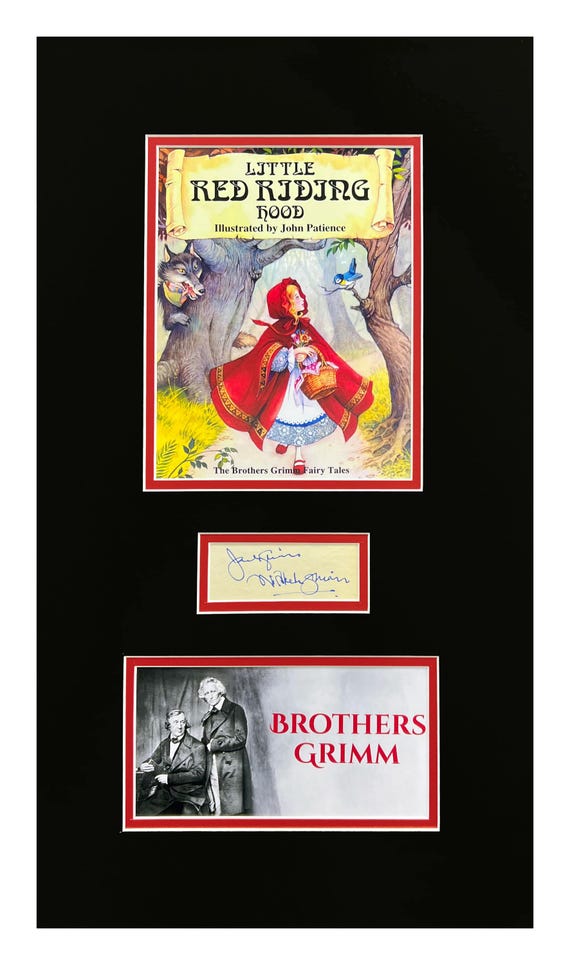 The Brothers Grimm Original Autograph Document Cut Museum Framed