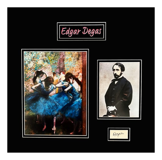 Edgar Degas Signature Cut Matted and museum Framed Ready to Display