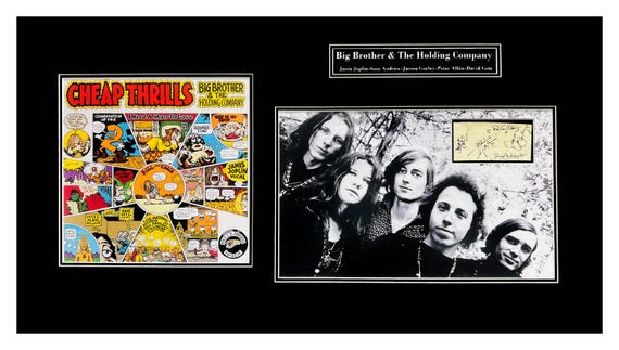 Janis Joplin- Big Brother and The Holding Company Museum Framed Ready to Display