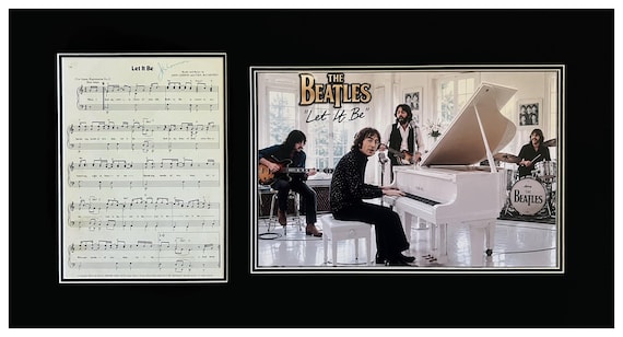 John Lennon Signed Sheet Music "Let it Be" Museum Framed Ready to Display