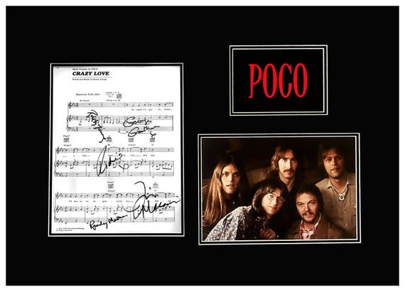 Poco Group Signed Sheet Music Museum Framed Ready to Display