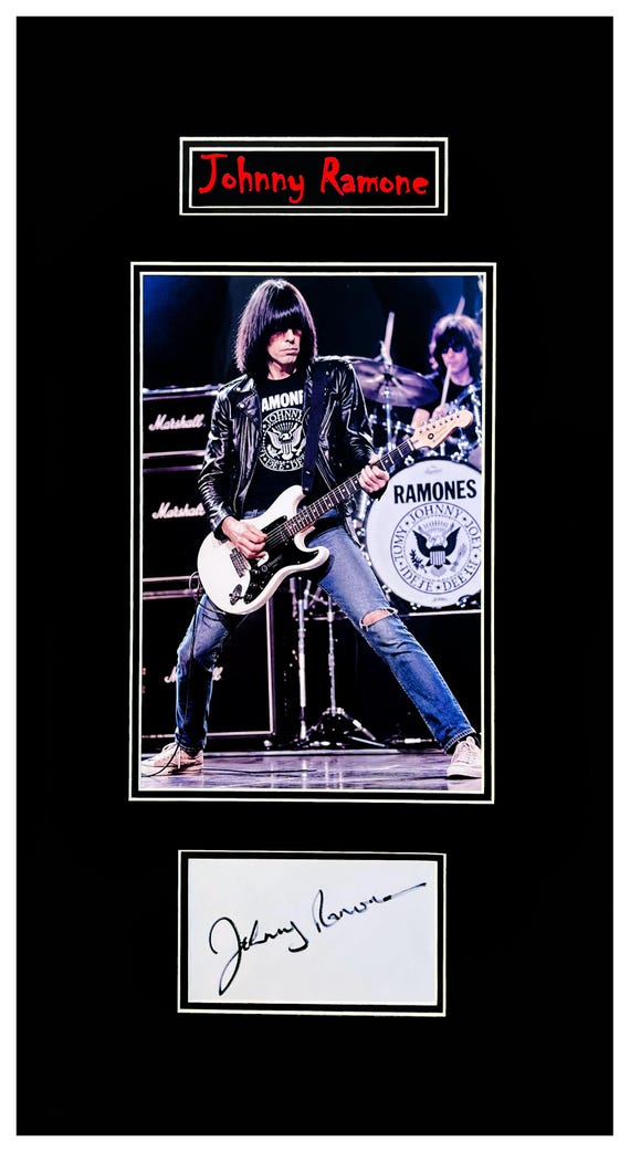 Johnny Ramone Signature Musuem Framed Ready to Display