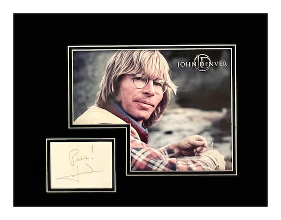 John Denver Original In Person Autograph Museum Framed Ready to Display