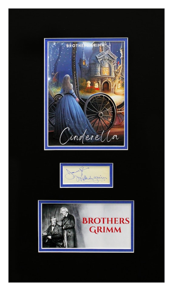 The Brothers Grimm Original Autograph Document Cut Museum Framed