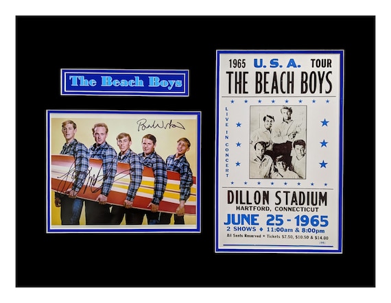 The Beach Boys Signed By Brian Wilson and Mike Love Matted and Framed Ready to Display