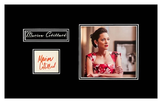 Marion Cotillard Autograph Book Page Cut Museum Framed Ready to Display