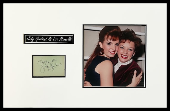 Judy Garland & Liza Minnelli Autograph Book Page Museum Framed Ready to Display