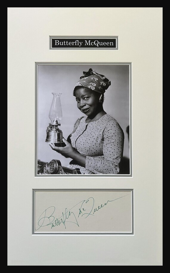 Butterfly McQueen Autograph Museum Framed Ready to Display