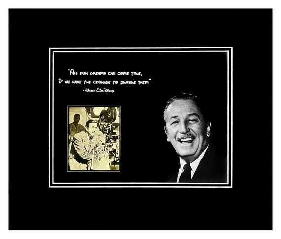 Walt Disney Signature Signed Magazine Article Image Museum Framed