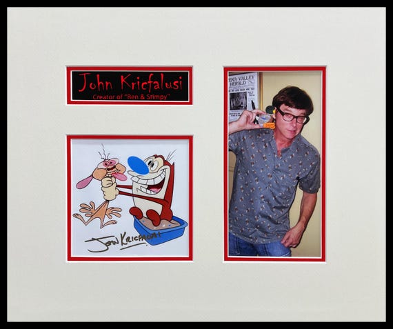 Ren & Stimpy Creator John Kricfalusi Signature Museum Framed Ready to Display