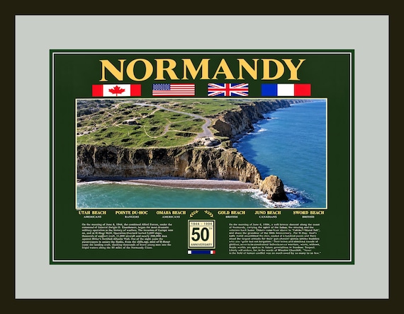 Normandy Landing 50th Anniversary Limited Edition Print Museum Framed