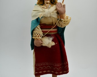 Traditionelle Andenfigur Figur | Handgefertigte Folklorepuppe | Lateinamerikanisches Kulturdekor