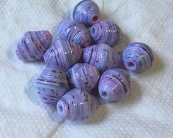 46 Hand Rolled Paper Beads