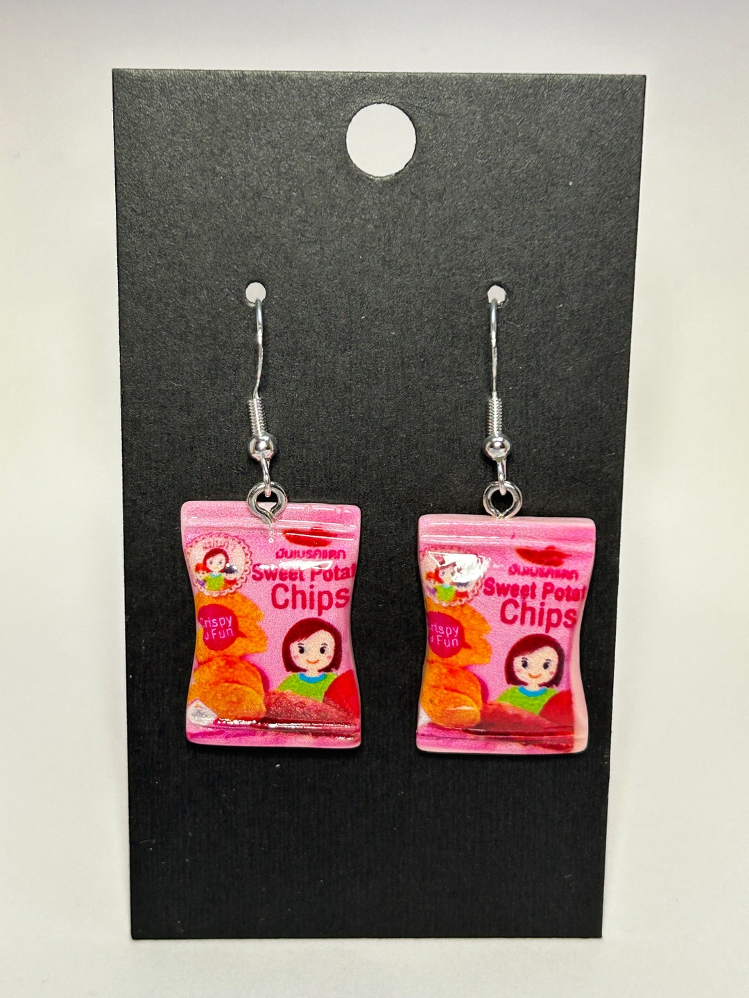 Sweet Potato Chip Bag Earrings Etsy