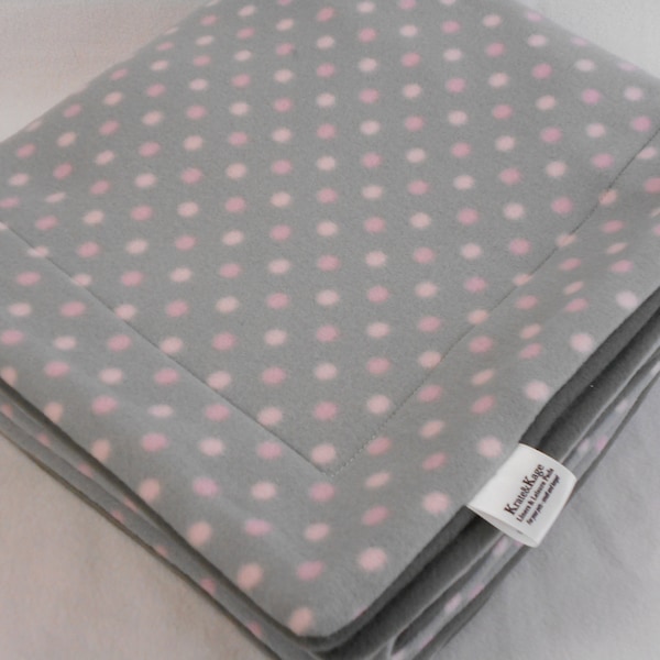 Fleece Cage Liners-Pink Micro Dots-Fleece Cuddle Sacks, Bed, Lofts, Six Piece Accessory Sets-Custom Size- For Guinea Pigs & Other Small Pets