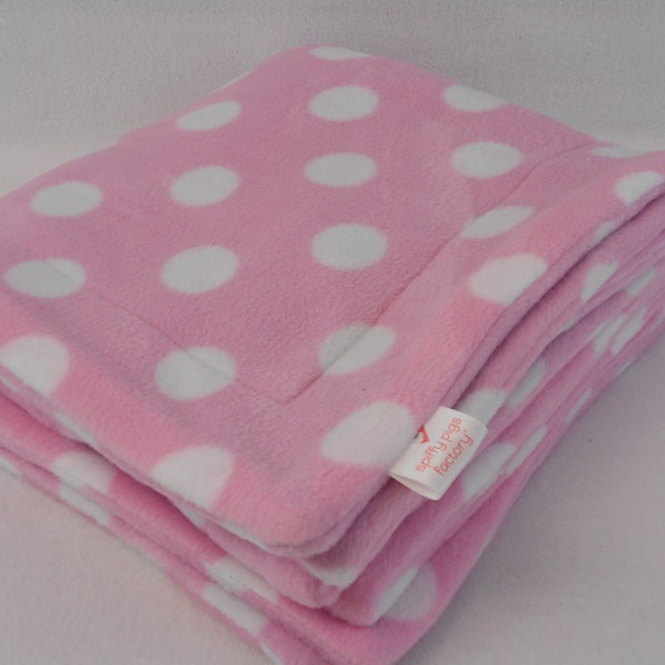 FREE CUDDLE SACK with Every Cage Liner Ordered-Now till January 31-White Dot on Pink-Reversable-Pattern Both Sides-Custom Sizes Available