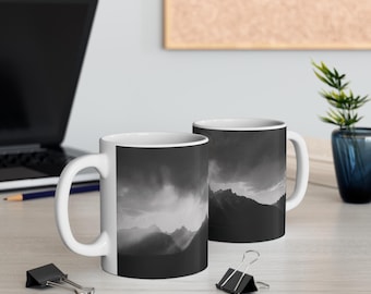 Mug chaîne de montagnes, tasse à café pour photographie en plein air de randonnée, cadeau aventure Grand Teton, verres pour photo nature sauvage, thé pour amoureux de la nature de camping