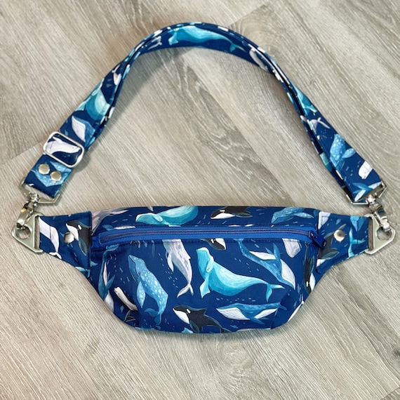 Handmade Fabric Fanny Pack With Adjustable Waist or Crossbody