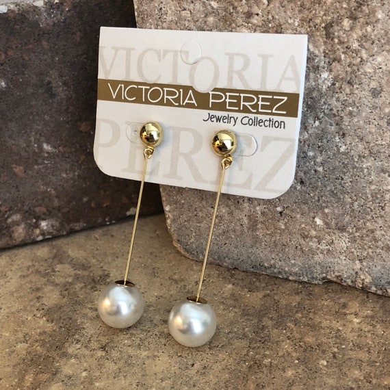14K Rose Plated Victoria Perez Jewelry Collection Hoop Earrings Mid Size