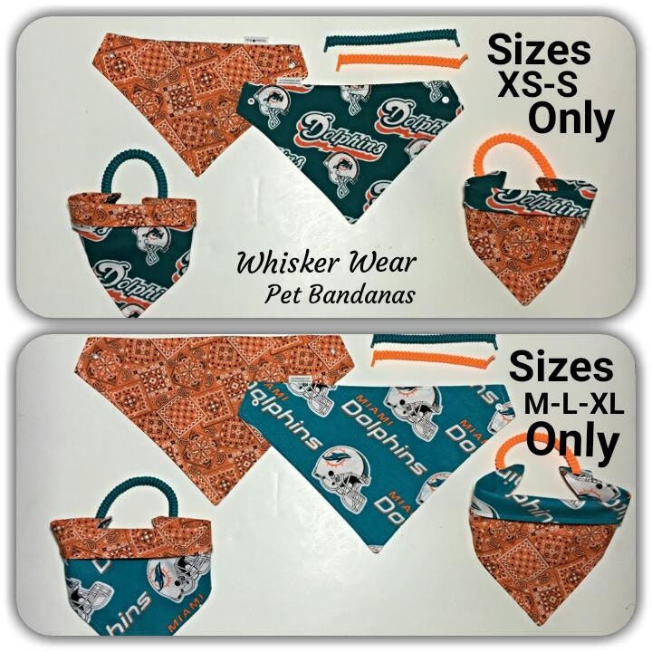 miami dolphins dog bandana