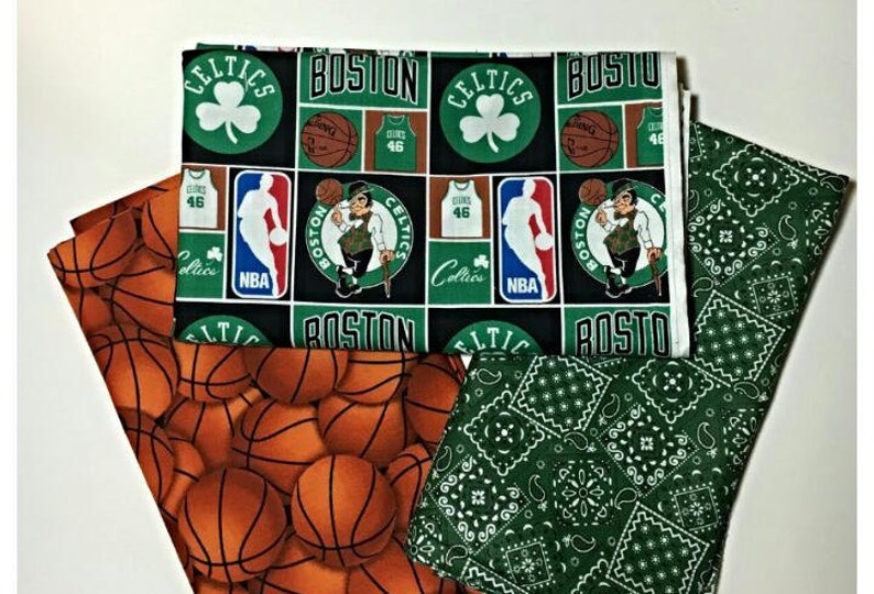 Boston basketball fabric dog bandana sizes XL-XS no-tie reversible custom pet bandana dog scarf pet clothing pet scarf