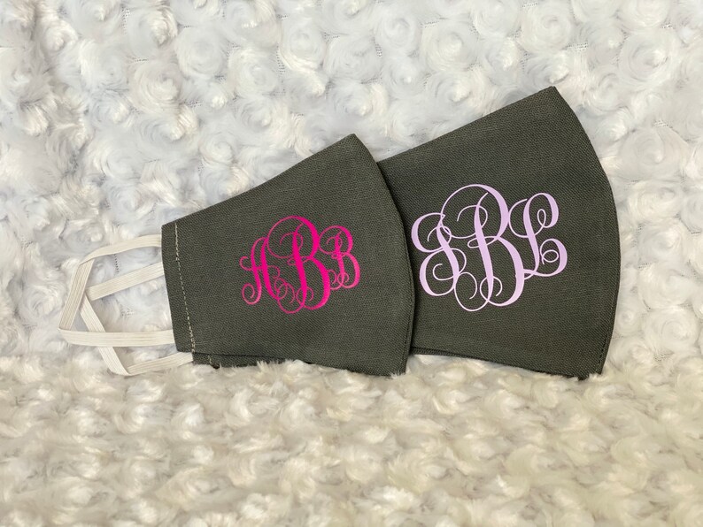 Monogrammed Masks // Personalized Face Mask // Face Mask // Etsy