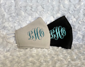 Monogrammed Masks // Personalized Face Mask // Face Mask // Face Covering