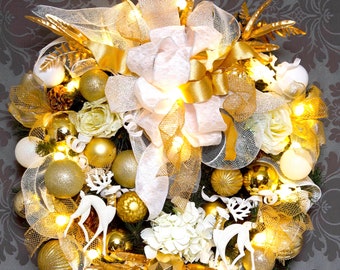 Christmas Wreaths 24 in. Creation unique and original -door decoration-quality material and very stocked.not available