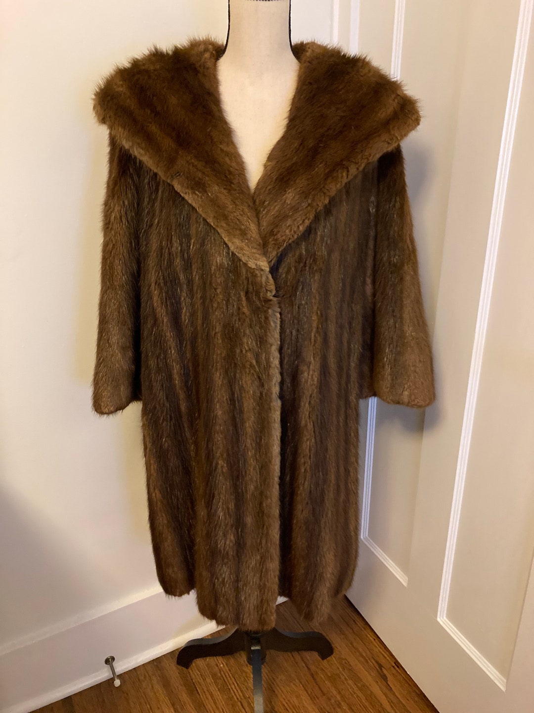 Short Leather Fur Coat Mink