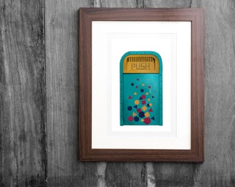 Disney Parks Kosz na śmieci Fine Art Print | 5X7 Kosz na śmieci Print
