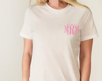 Small Monogram Shirts,  Womens monogram clothing Monogram T shirt Vine Monogram