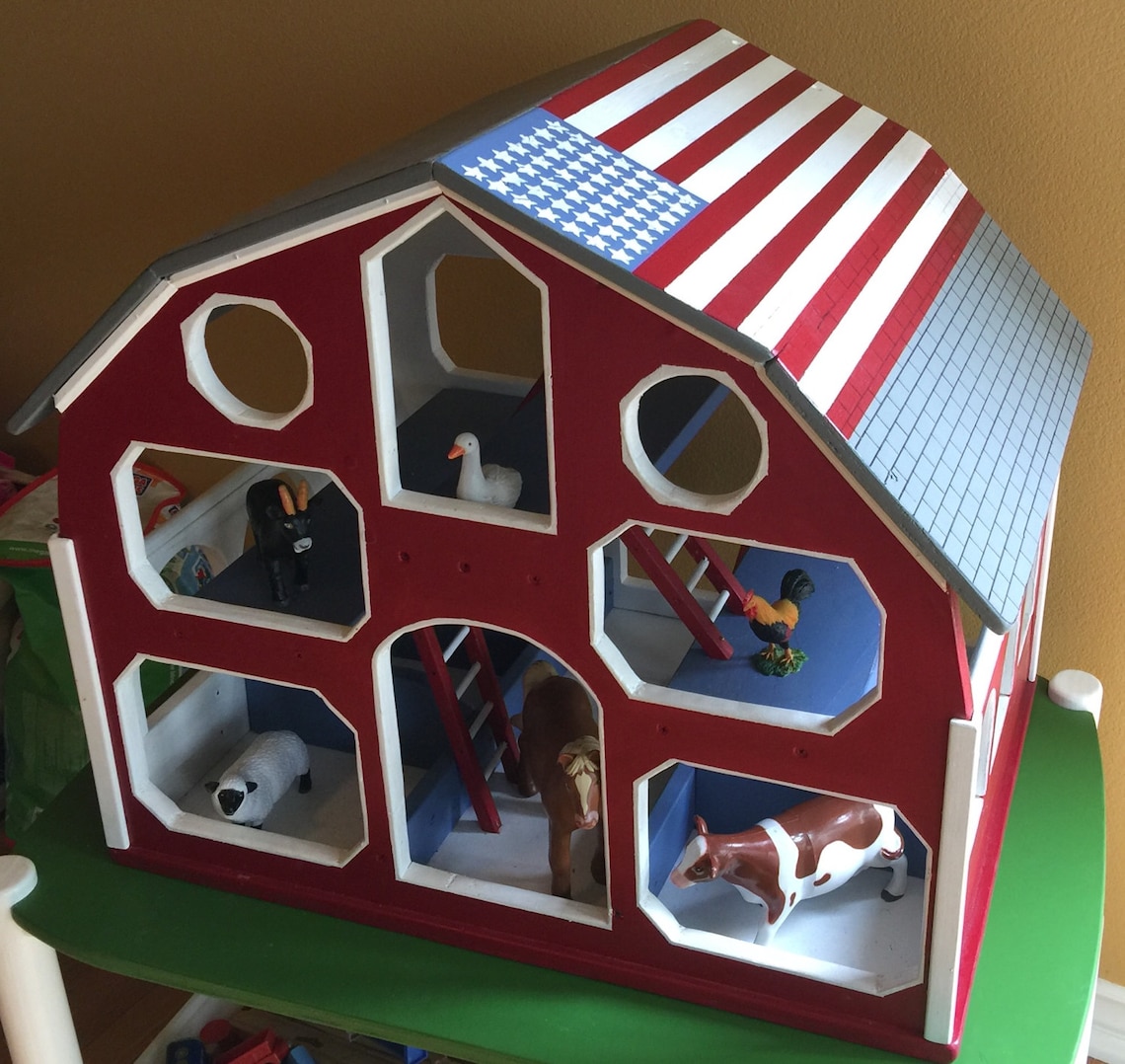 Handcrafted toy barn Etsy