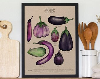 Heirloom Eggplants Print (kraft cardstock)