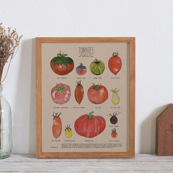 Heirloom Tomatoes Poster (kraft cardstock)