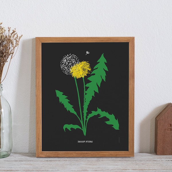 Dandelion Poster - bad weed series (11X14 inches) floral print