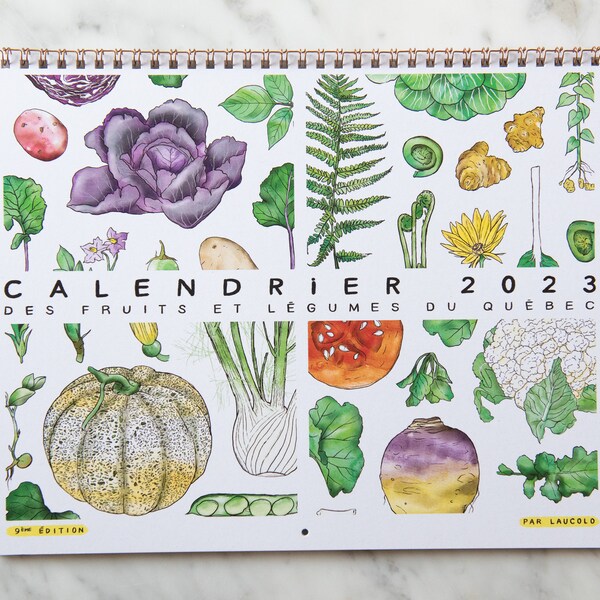 2023 Calendar Seasonal Fruits and Vegetables  (binded) - taxes included