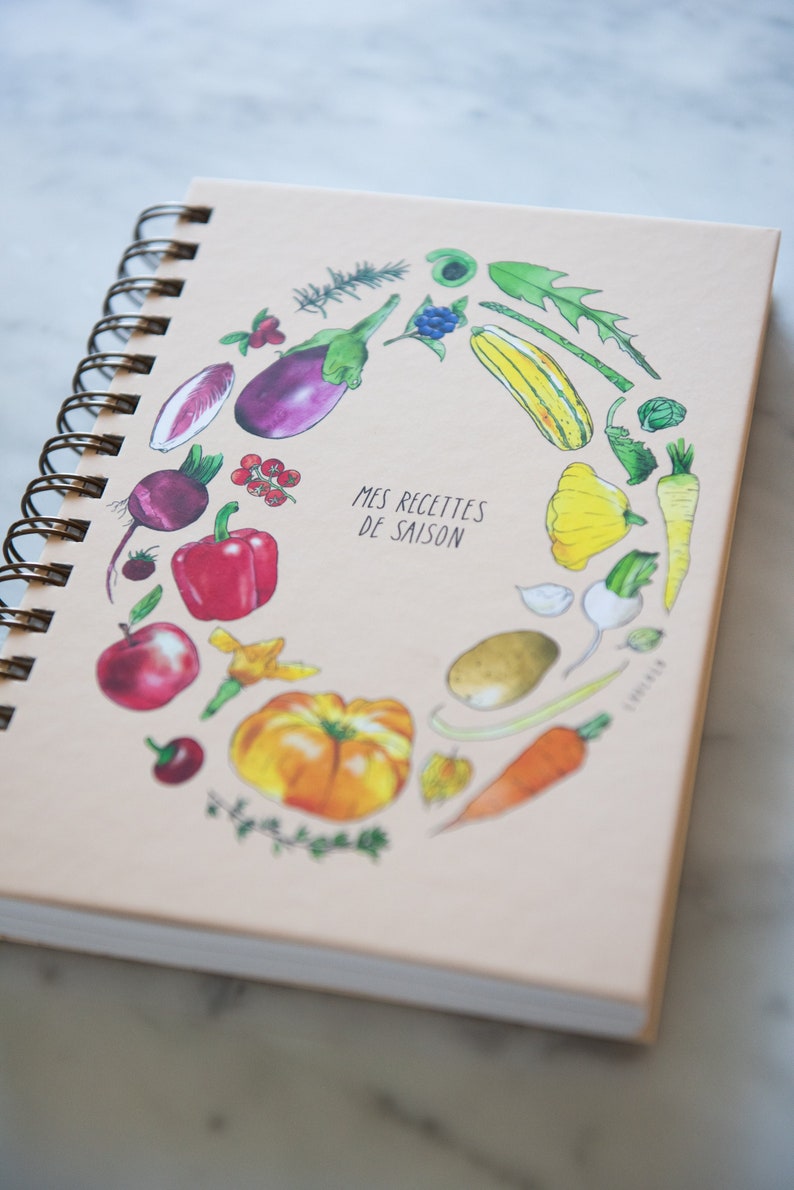 Seasonal Recipe Notebook in French only, made in Québec image 1