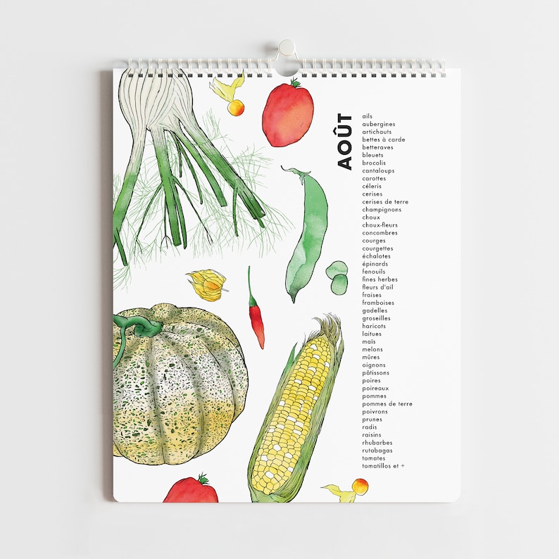 Perpetual calendar of seasonal fruits and vegetables TAXES INCLUDED image 4