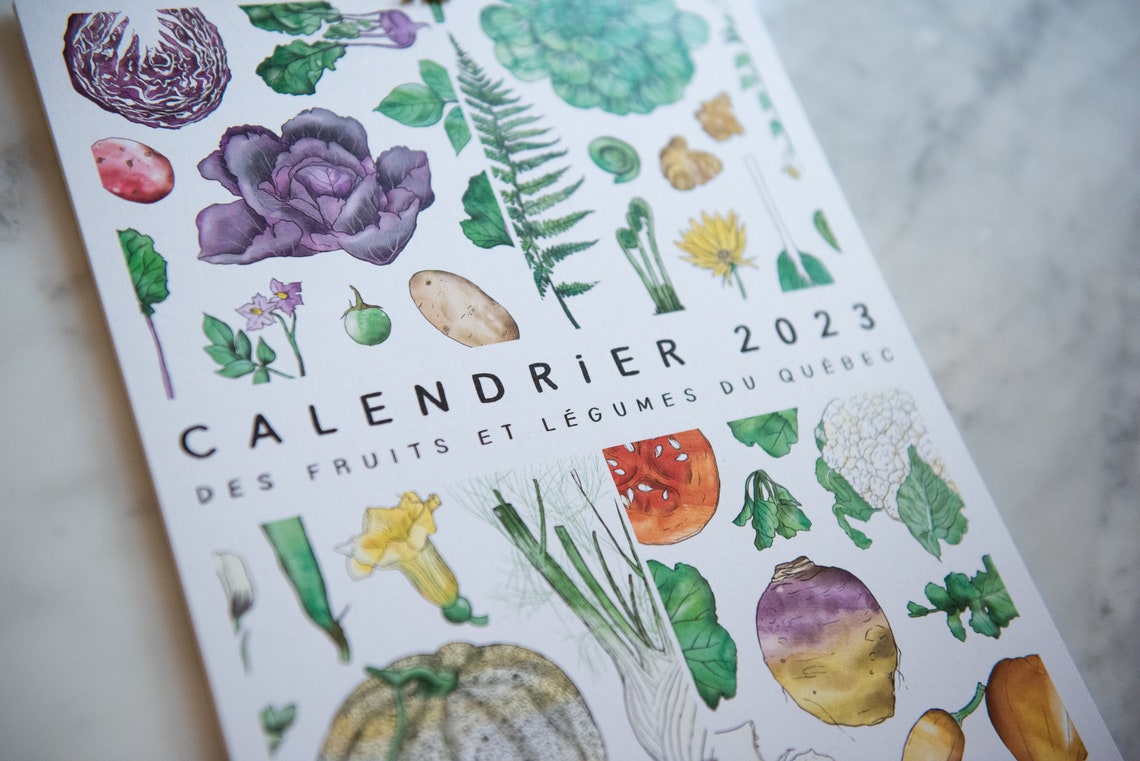 Calendrier 2023 des fruits et légumes du Québec pages - Etsy Canada