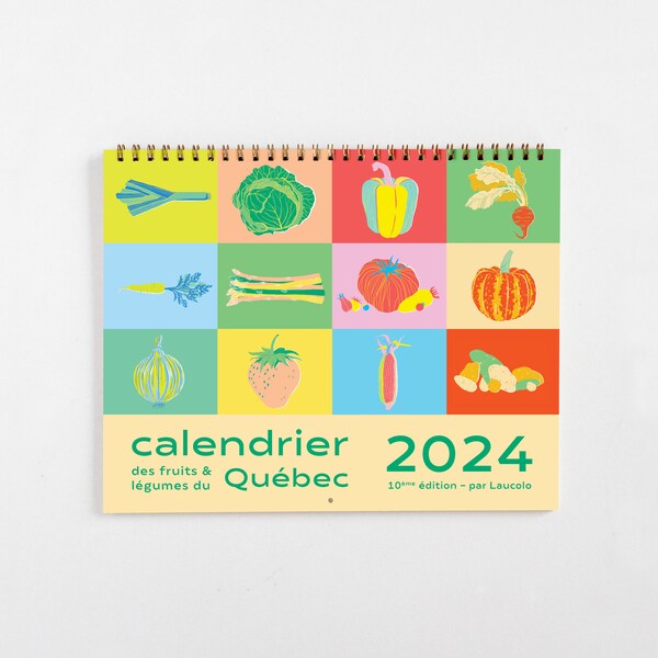 2024 Calendar - Seasonal Fruits and Vegetables