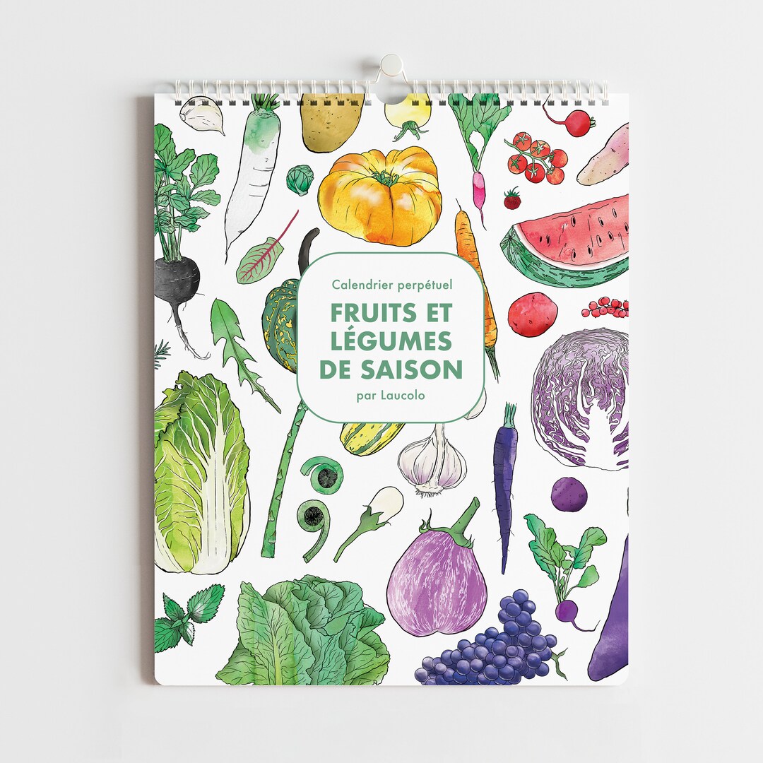 Perpetual Calendar of Seasonal Fruits and Vegetables TAXES INCLUDED Etsy