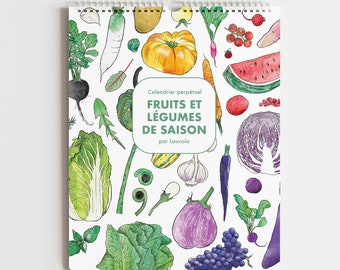 Perpetual calendar of seasonal fruits and vegetables (TAXES INCLUDED)