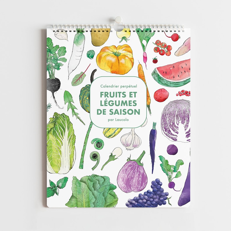 Perpetual calendar of seasonal fruits and vegetables TAXES INCLUDED image 1