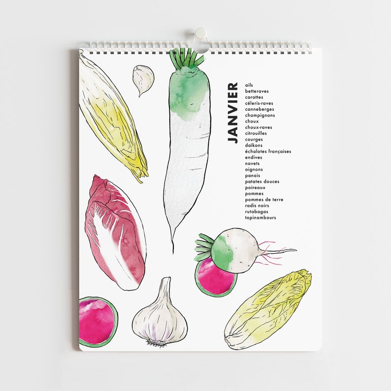 Perpetual calendar of seasonal fruits and vegetables TAXES INCLUDED image 2