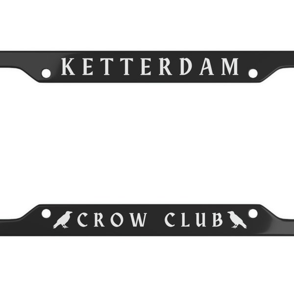 Ketterdam Crow Club License Plate Frame Car Accessories Bookish Booktok Bookstagram Fan Club Wings Goth Bats YA Six of Crows Shadow and Bone