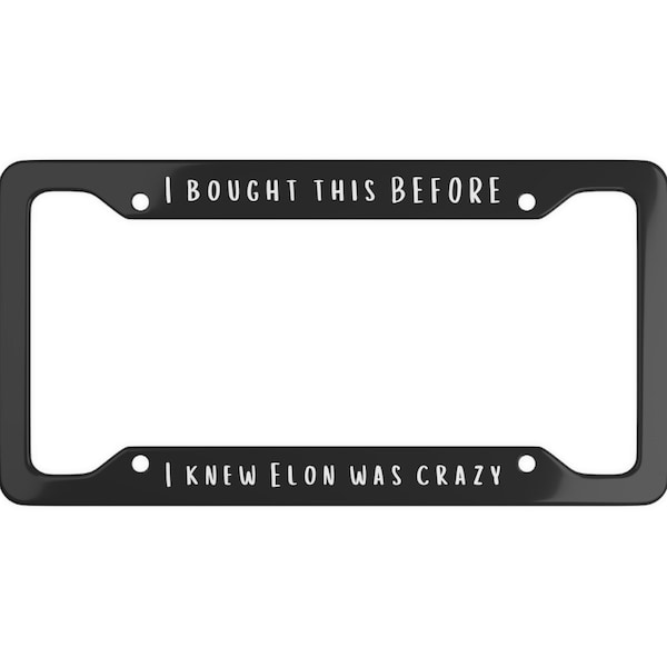 License Plate Frame Etsy
