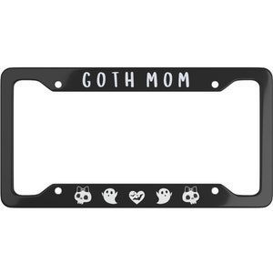 Goth Mom License Plate Frame Gothic License Plate Frame Goth Car Accessories Y2K Funny License Plate Goth License Plate Bat Ghost Spooky