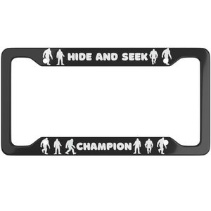 Hide and Seek Bigfoot License Plate Frame Mountains License Plate Frame Hiking Boho Brake Big foot Cryptidcore Cryptid Sasquatch Cryptids