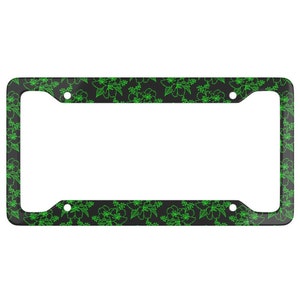 Lime Plant License Plate Frame Green Plant Flowers Leaves Plate Frames Cherry Blossom Cherries Goth Car Cute License Plate Frame Cute