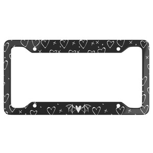 Bat Lcense Plate Frame Goth Car Accessores Goth Car Decor - Etsy